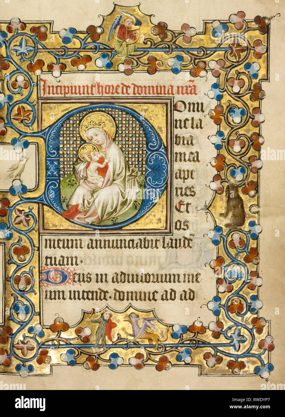 Die Jungfrau und Kind; Meister von Dirc van Delf (Niederländisch, aktive ca. 1400 - ca. 1410), Utrecht (wahrscheinlich), Niederlande; ca. 1405 - 1410; Tempera colo Stockfoto