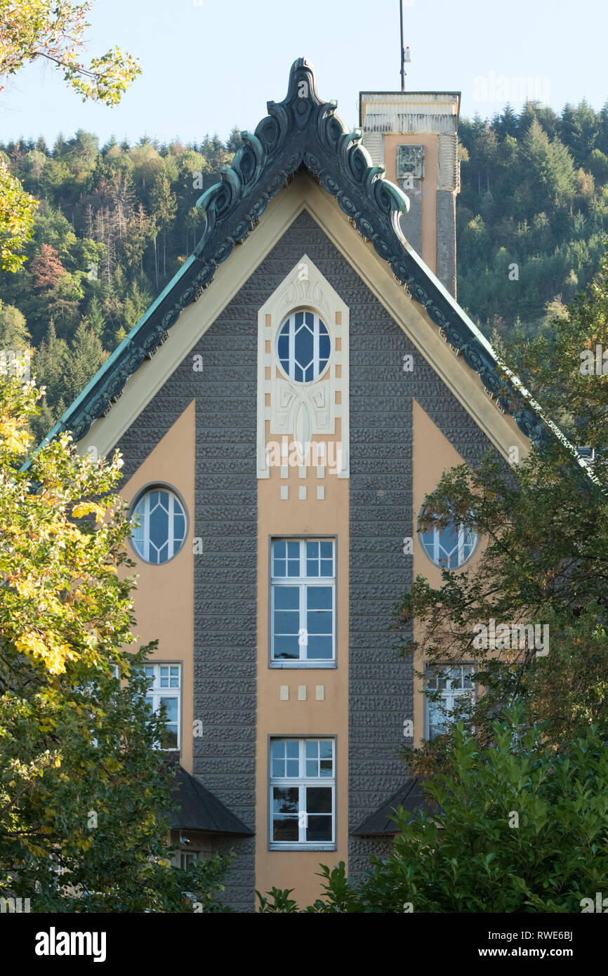 Jugendstilgebäude aus dem Jahr 1904 - Villa Huesgen - Traben Trarbach, Deutschland, Europa Stockfoto