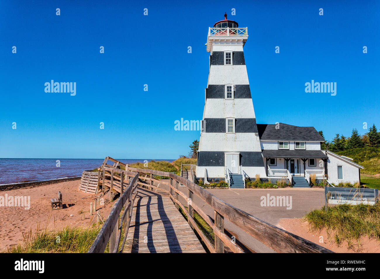 West Point Lighthouse, Prince Edward Island, Kanada, Stockfoto