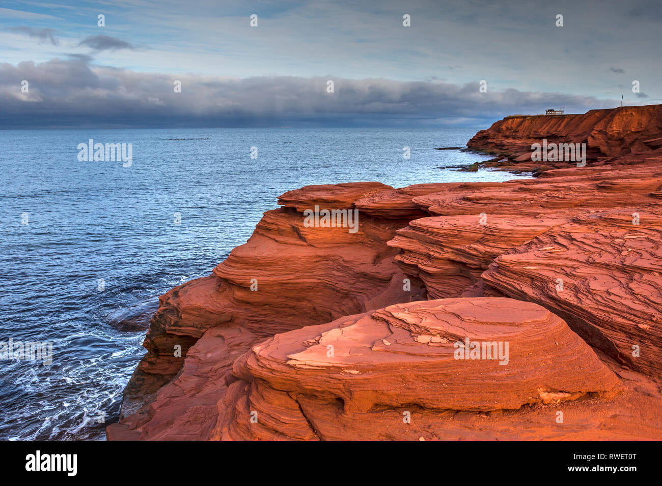 Roten Sandsteinfelsen, Cavendish, Prince Edward Island, National Park, Kanada Stockfoto