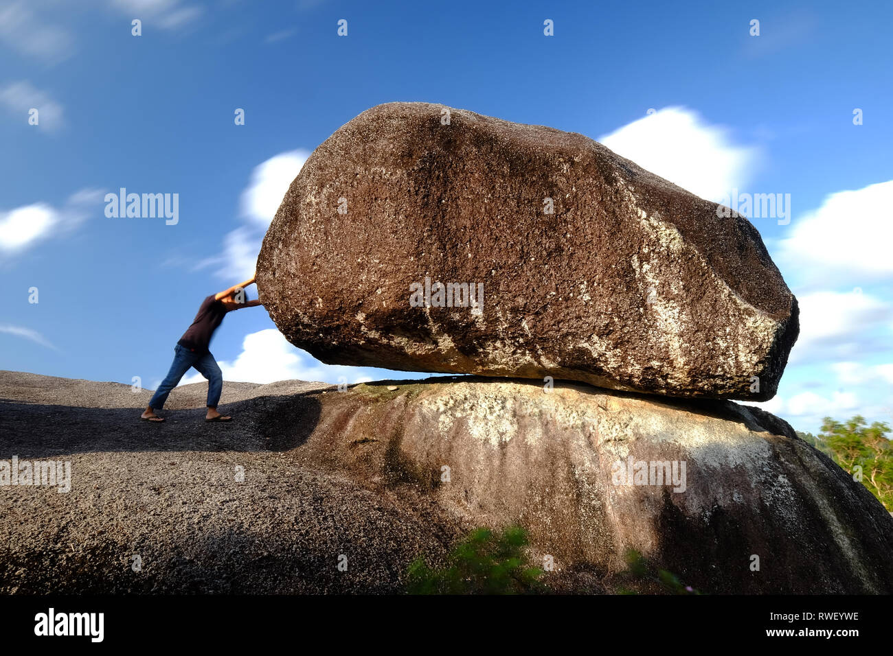 Pesona Batu Raksasa di Belitung Stockfoto