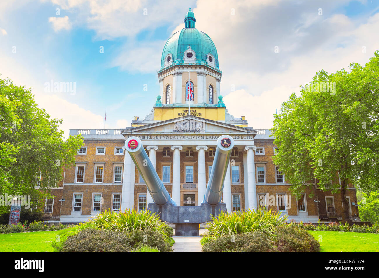 London, UK, 22. Mai 2018: Imperial War Museum (IWM) Bestimmt die zivilen und militärischen Krieg Anstrengungen und Opfer von Großbritannien und sein Imperium dur Aufzeichnen Stockfoto