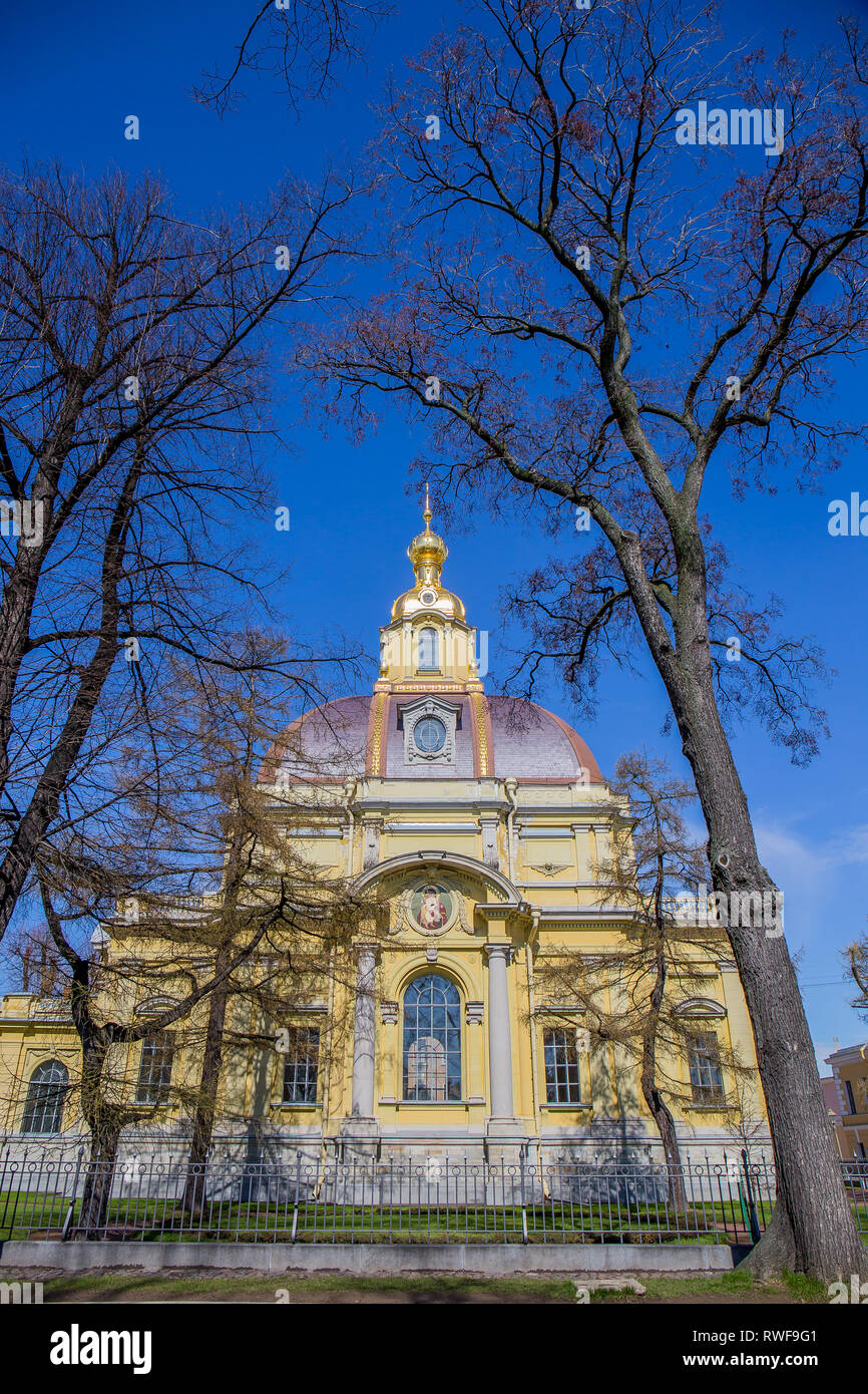 Peter und Paul Kathedrale aus dem 18. Jahrhundert Romanov-dynastie Grabstätte - Sankt Petersburg, Russland Stockfoto