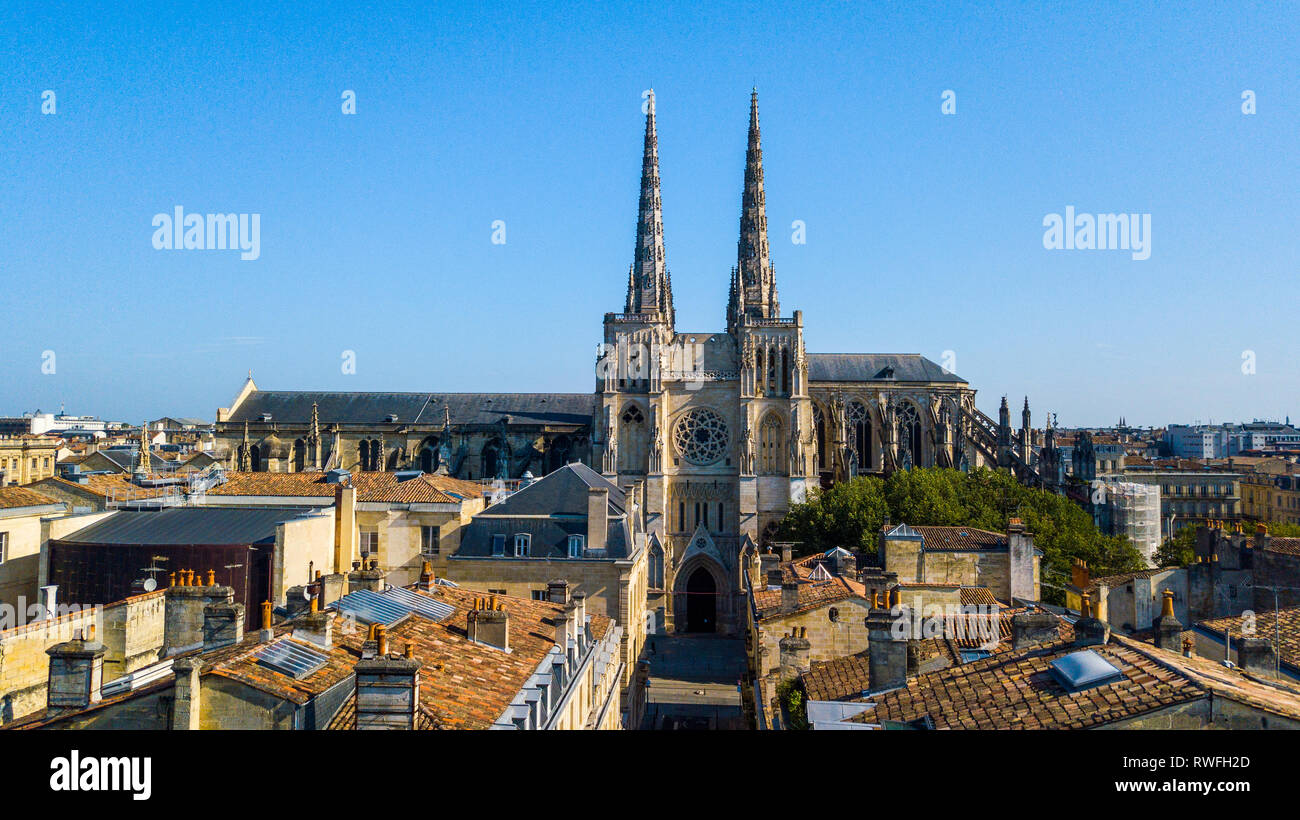 Bordeaux Kathedrale, Cathédrale Notre-Dame de Bordeaux, Bordeaux, Frankreich Stockfoto