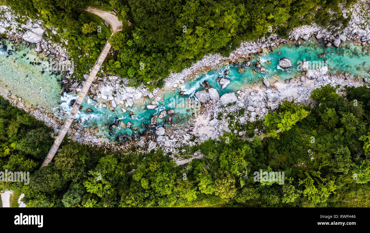 Isonzo Fluss, Slowenien Stockfoto