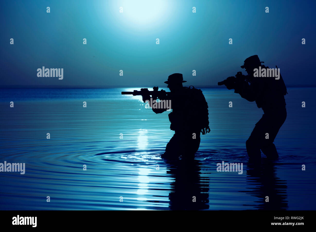Armee Soldat Silhouette Stockfoto