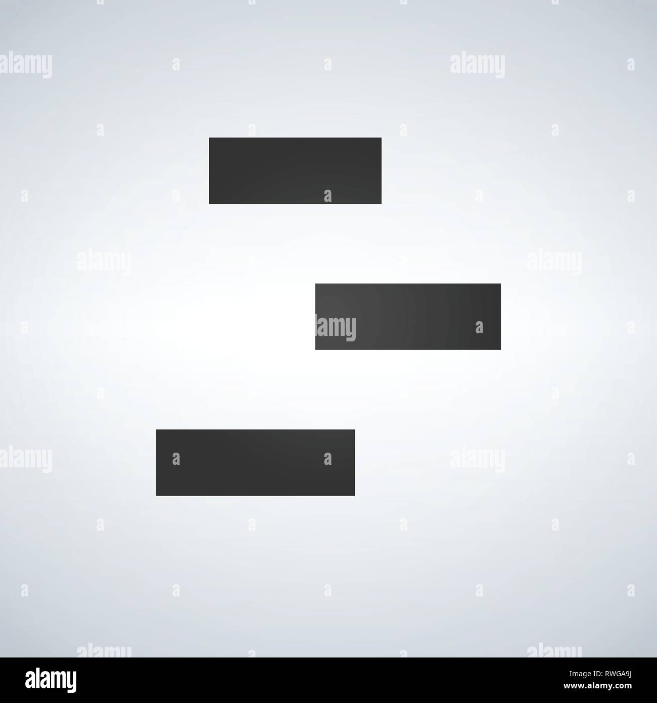 Filter-Einstellungen isoliert minimal Symbol in Schwarz. Linie vektor Symbol für Websites und mobile minimalistisch flache Bauform. Moderne Konzept Desig Stock Vektor