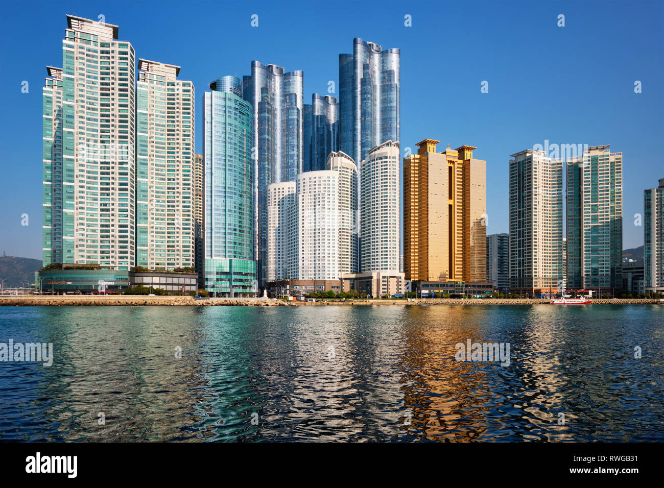 Marine Wolkenkratzer in Busan, Südkorea Stockfoto
