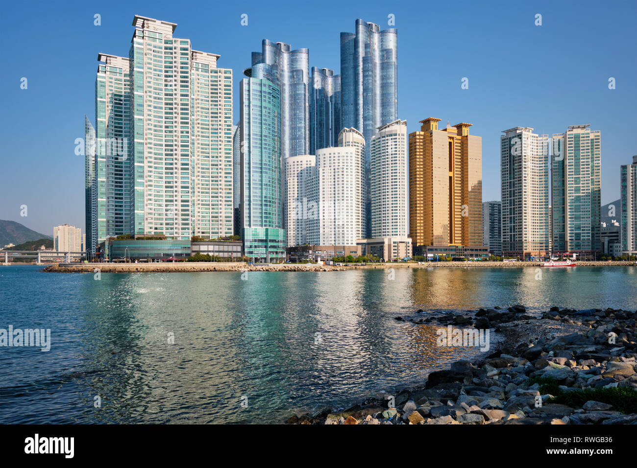 Marine Wolkenkratzer in Busan, Südkorea Stockfoto