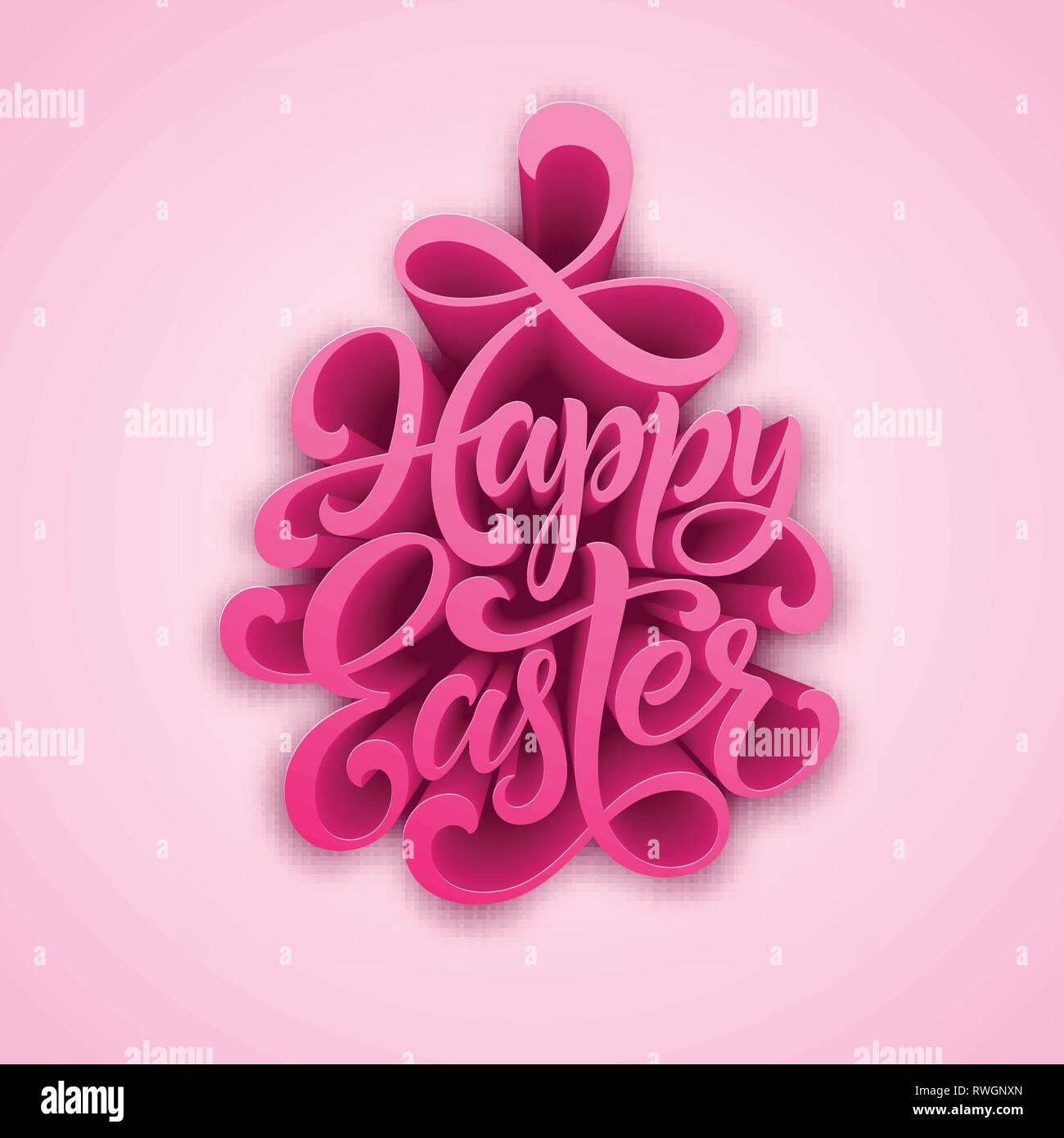 Frohe Ostern handschriftliche Schriftzug. Urlaub Kalligraphie. Vector Illustration Stock Vektor