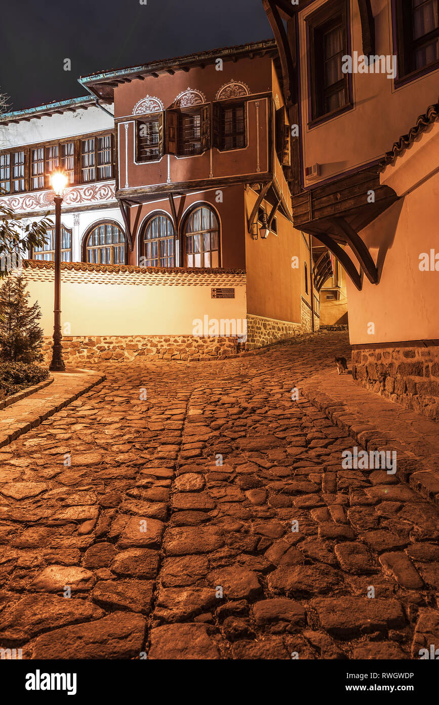 Plovdiv, der älteste lebende Stadt in Europa - Europäische Kulturhauptstadt 2019. Die Altstadt Plovdiv in UNESCO Weltkulturerbe vorläufige Liste enthalten ist Stockfoto