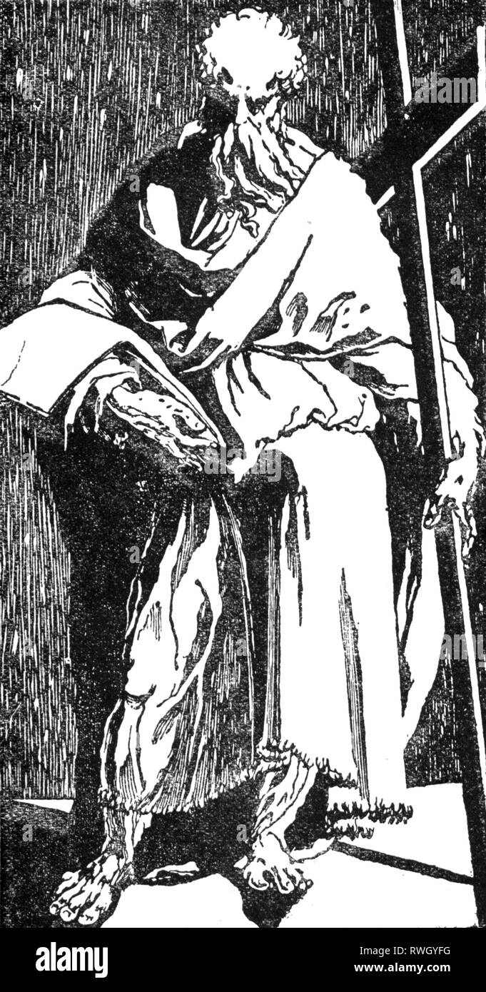 Philip, + ca. 81 AD, Apostel und Heilige, volle Länge, vorläufig Impressum von ein Kupferstich nach Domenico Beccafumi, Jahrhundert, Artist's Urheberrecht nicht geklärt zu werden. Stockfoto
