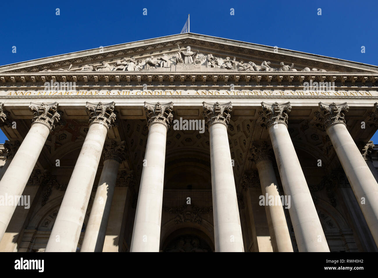 Die Royal Exchange, London, England, Vereinigtes Königreich Stockfoto
