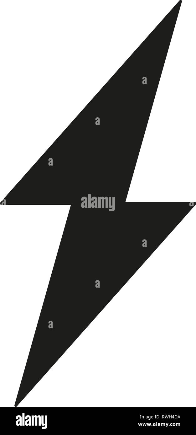 Schwarze Und Weisse Blitz Symbol Silhouette Stock Vektorgrafik Alamy
