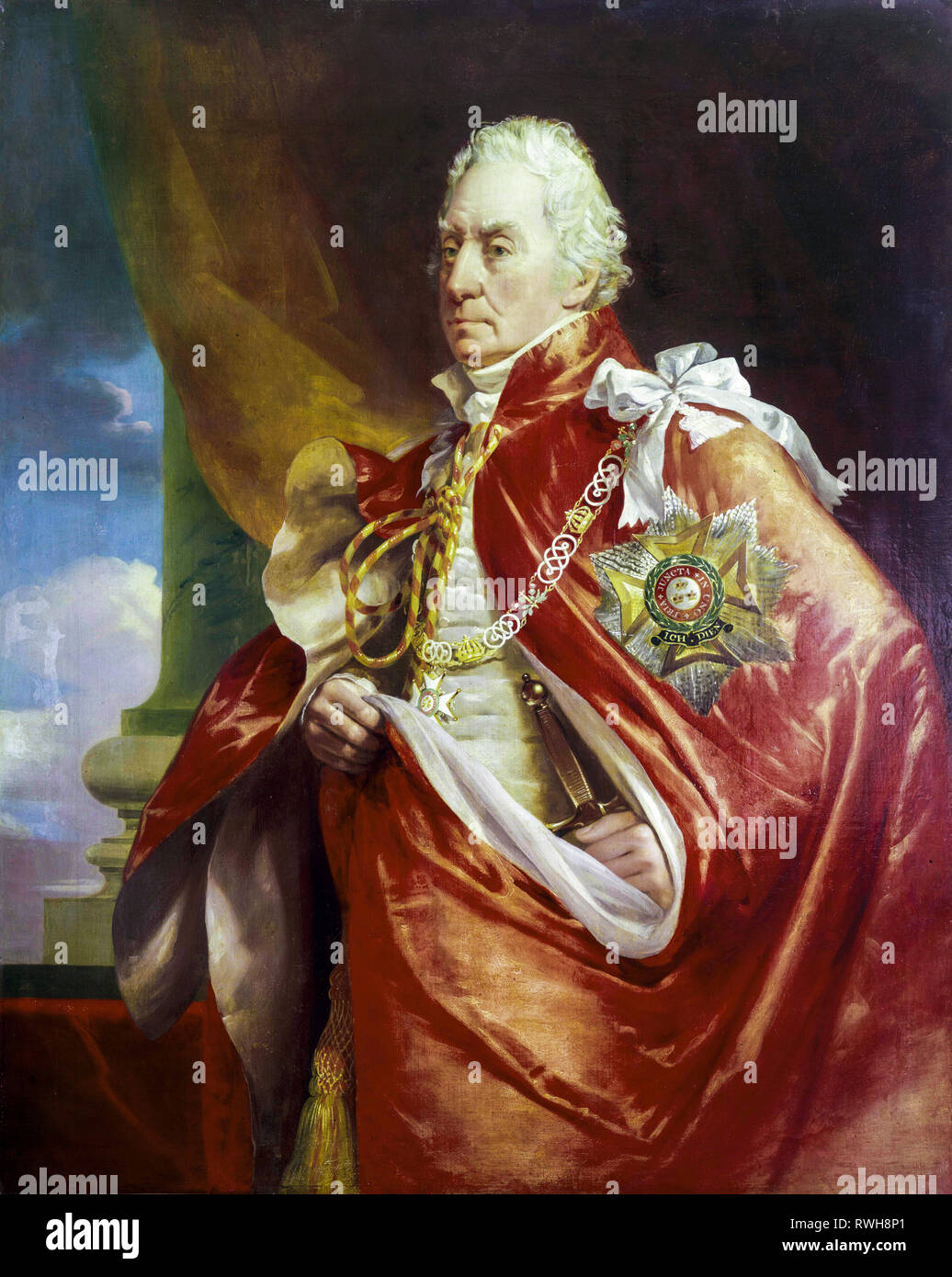 Admiral der Roten George Keith Elphinstone (1746-1823), 1st Viscount Keith, Portrait Malerei, nach 1815 von George Sanders Stockfoto