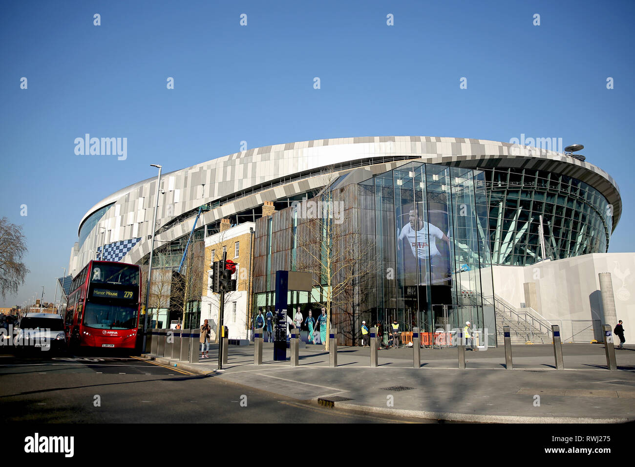 Allgemeine Ansicht des neuen Stadion - Tottenham Hotspur Tottenham Hotspur neue Stadion Entwicklung, White Hart Lane, London - 27. Februar 2019 Stockfoto