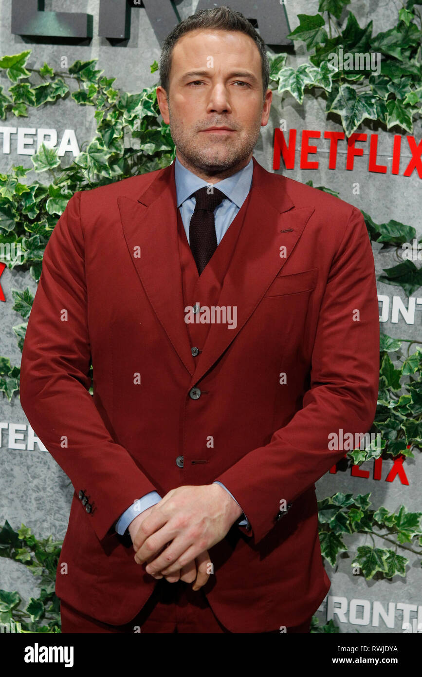 Madrid, Spanien. 06 Mär, 2019. Ben Affleck an der 'Triple Frontier' Premiere bei Callao Kino am 6. März 2019 in Madrid, Spanien. Credit: Jimmy Olsen/Medien Punch *** Keine Spanien***/Alamy leben Nachrichten Stockfoto