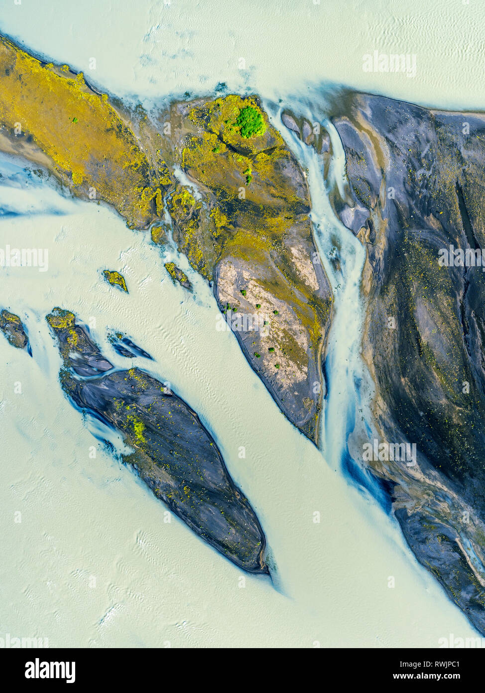 Thjorsa Fluss, Island Stockfoto