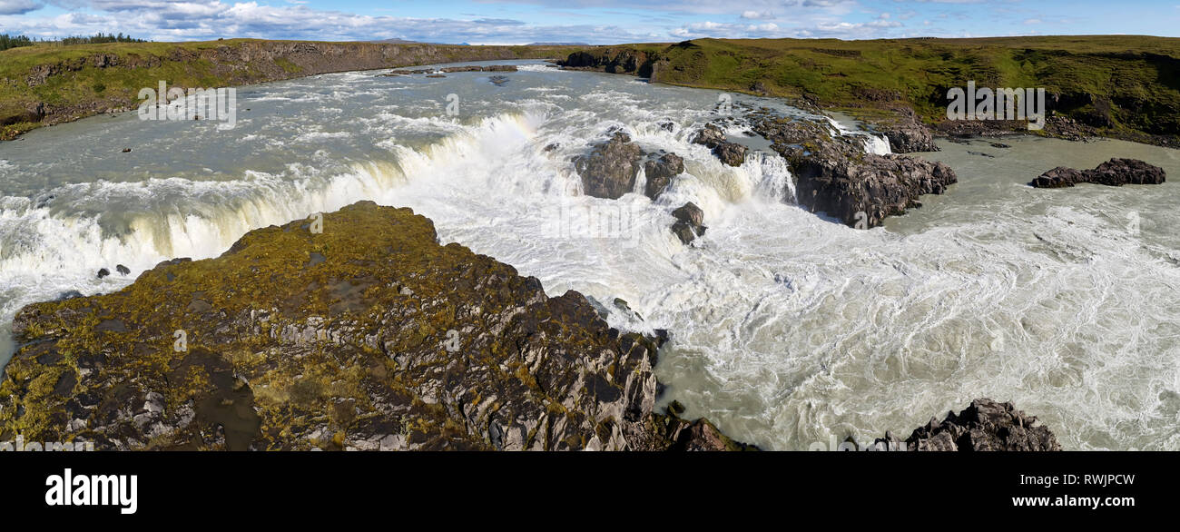 Urridafoss Wasserfälle, South Coast, Island Stockfoto
