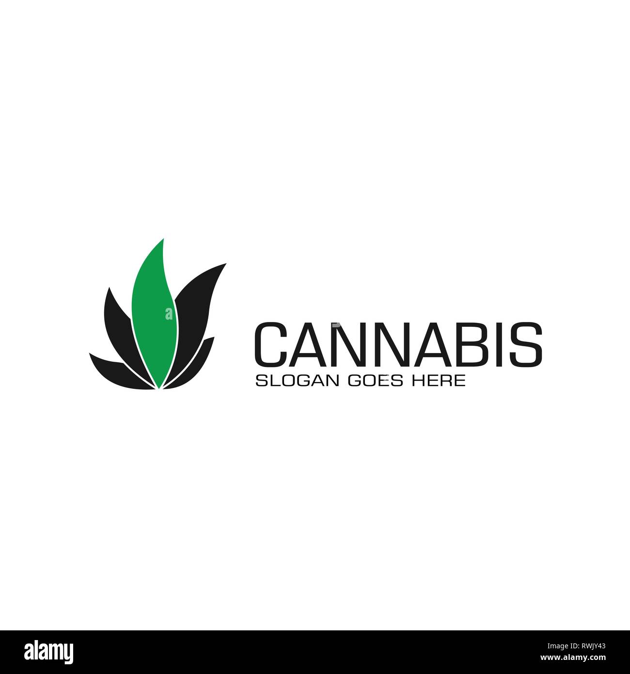 Abstrakte Cannabis leaf Logo Vorlage, Vector Icons. Stock Vektor