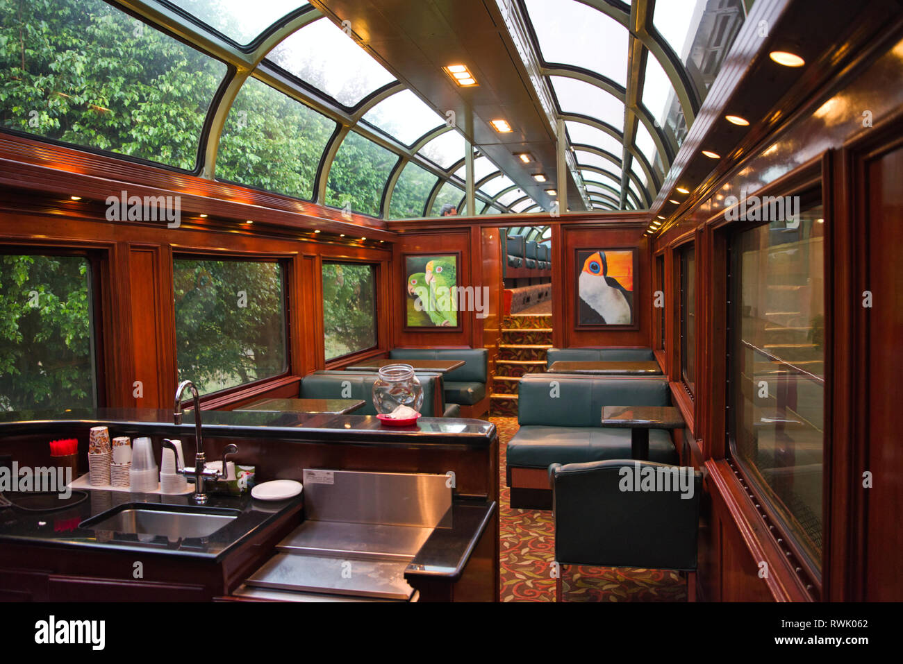 Panorama Auto der Panama Canal Railway Stockfoto