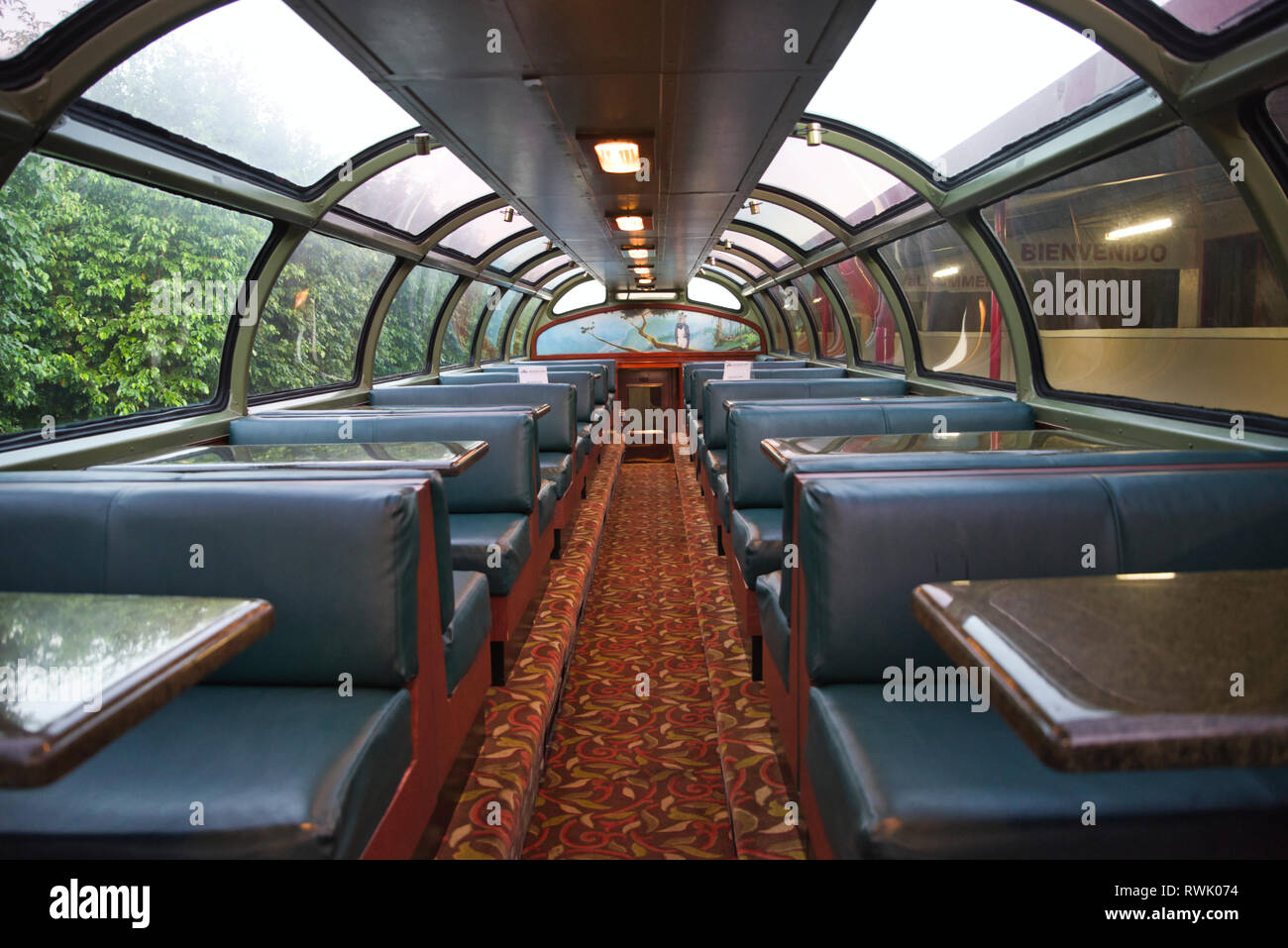 Panorama Auto der Panama Canal Railway Stockfoto