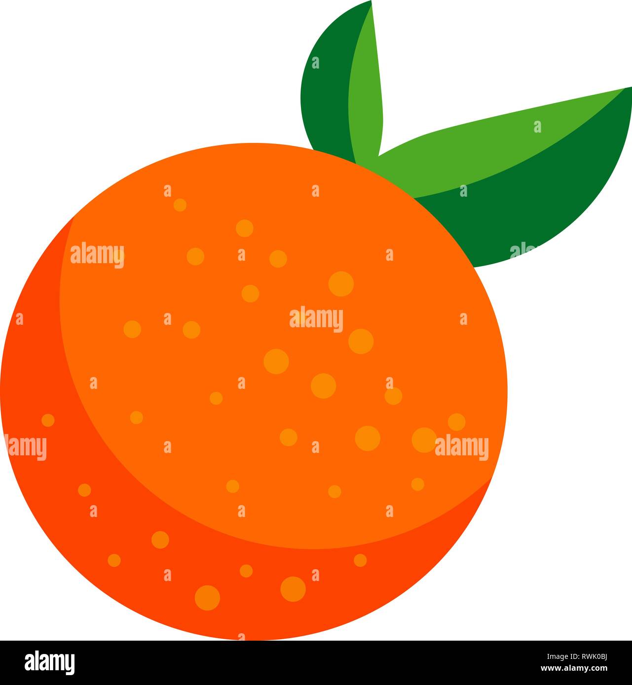 Orange Einfache Abbildung Auf Weissem Hintergrund Orange Frucht Logo Emblem Design Stock Vektorgrafik Alamy