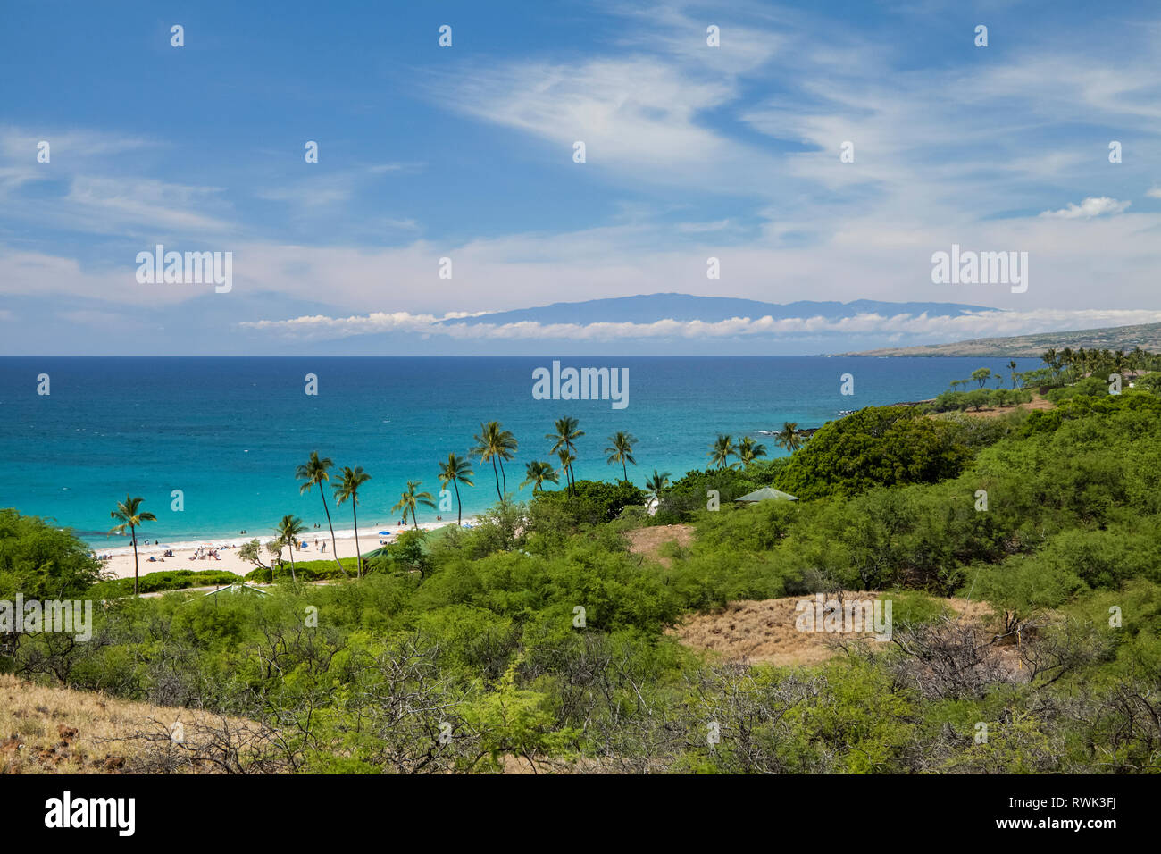 Hapuna Beach State Park, South Kohala Küste; Insel von Hawaii, Hawaii, Vereinigte Staaten von Amerika Stockfoto
