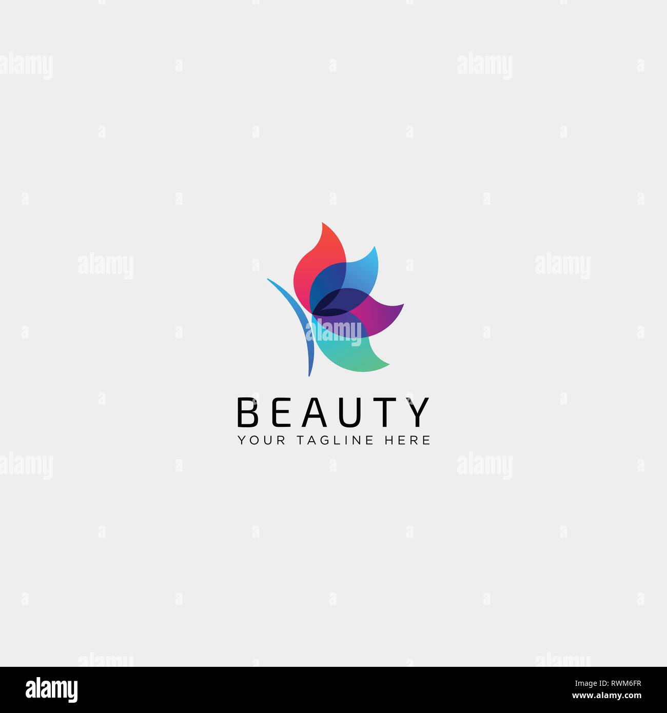 Butterfly Beauty Cosmetic Line Art Logo Template Vector Illustration Icon Element Mit Business Card Isoliert Vektor Stock Vektorgrafik Alamy