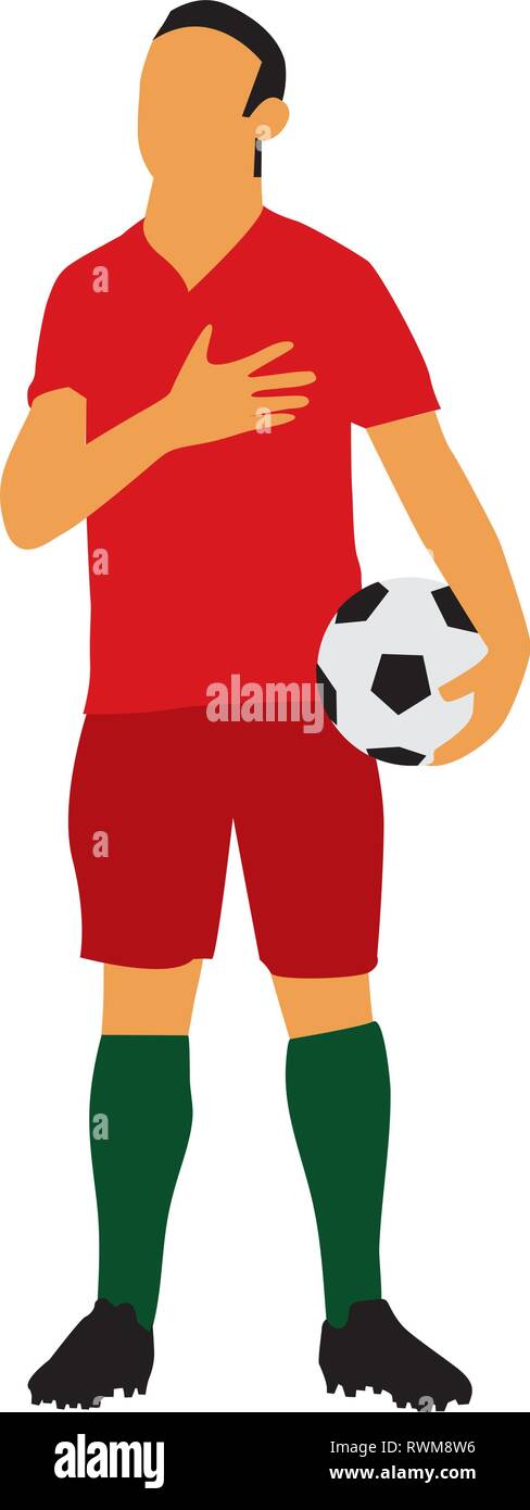 Fußball-Fußball-Nationalhymne Stock Vektor