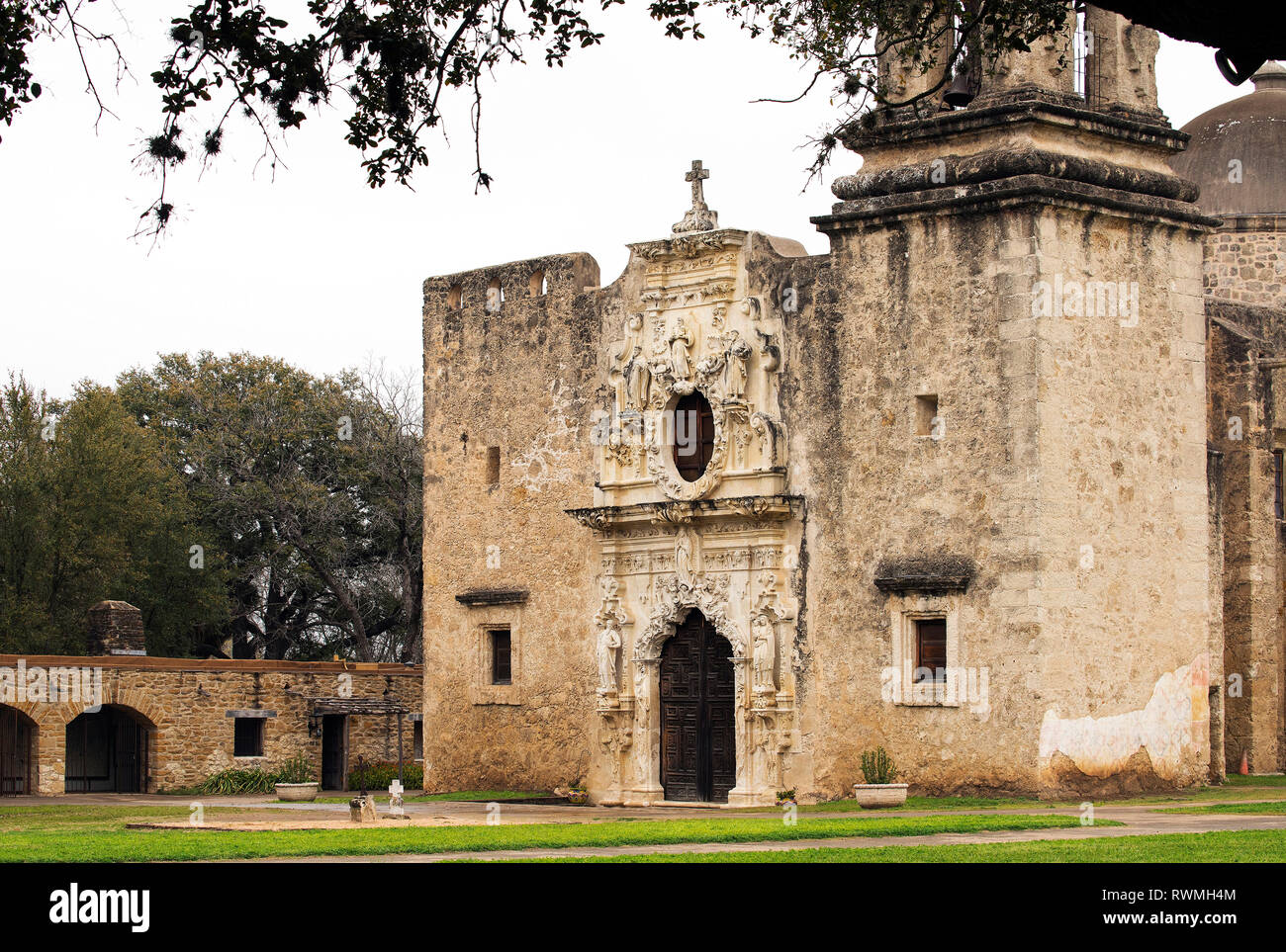 Mission San Jose, San Antonio, Texas. Stockfoto