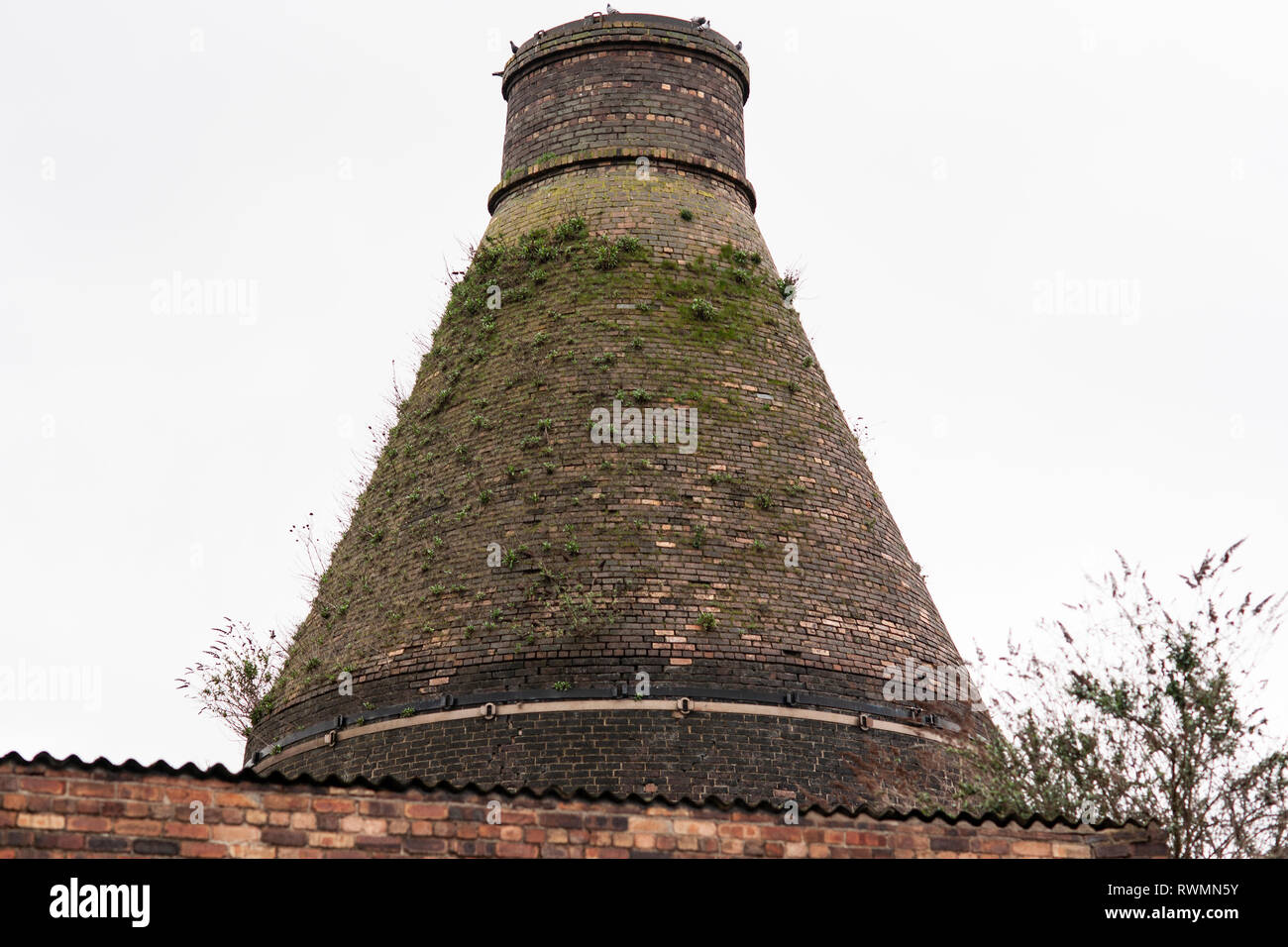 Blick auf die Flasche Backofen und Werke von Preis und Kent, Longport, Stoke-on-Trent Stockfoto