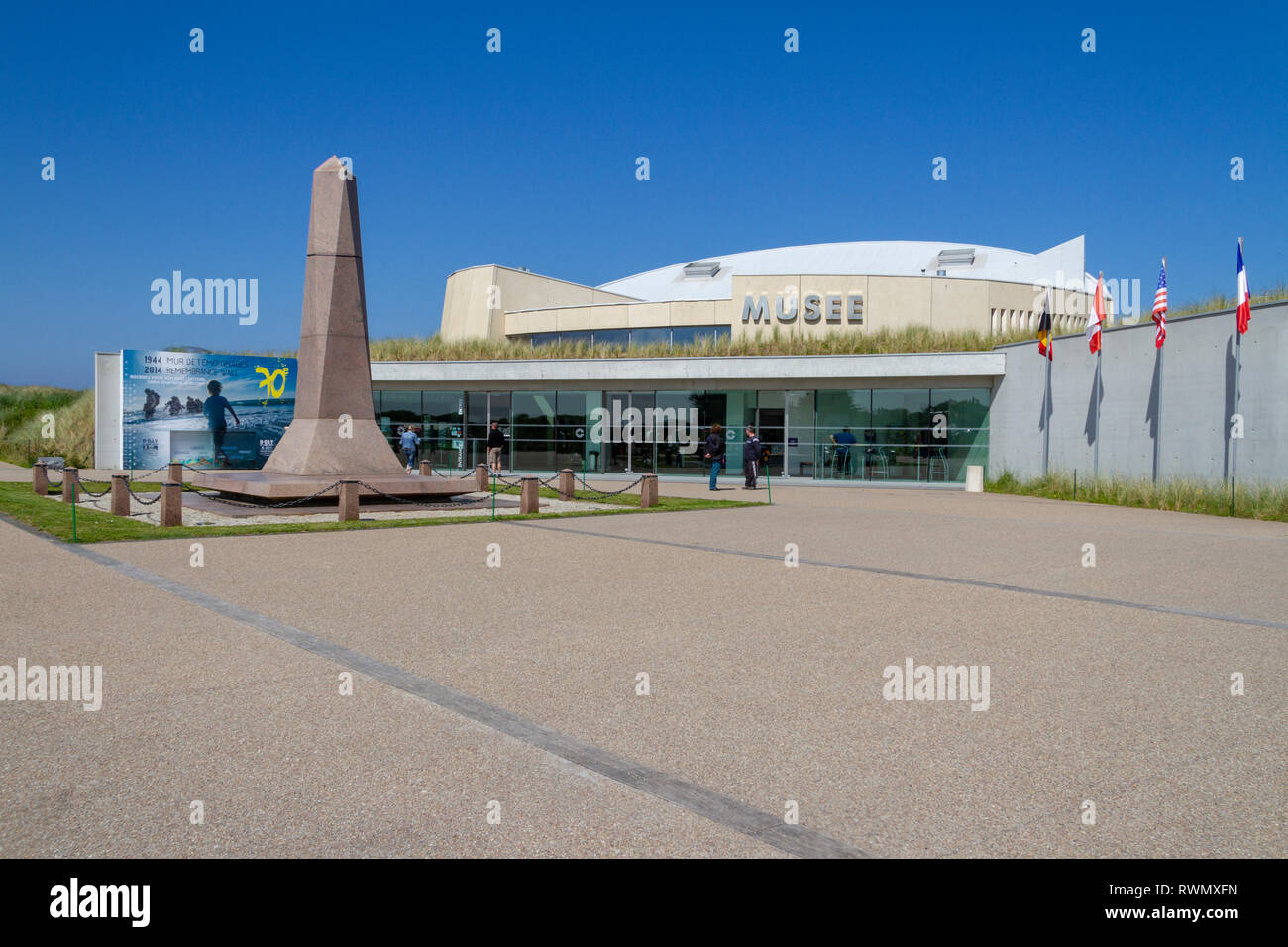 Der Strand Utah Museum Eingang, Normandie, Frankreich. Stockfoto