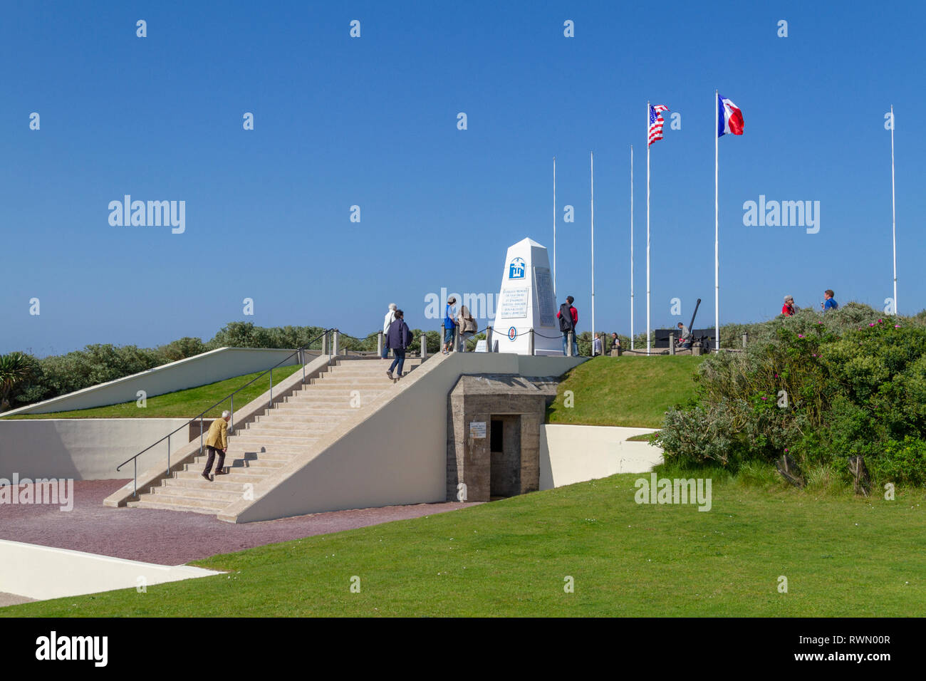 Die 1 Techniker besondere Brigade Memorial, Utah Beach, Normandie, Frankreich. Stockfoto