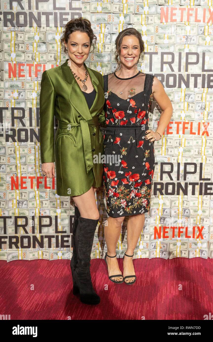 NEW YORK, NY - 03. März: Ashley Williams und Kimberly Williams-Paisley der 'Triple Frontier' Weltpremiere auf Jazz am Lincoln Center besuchen im März Stockfoto