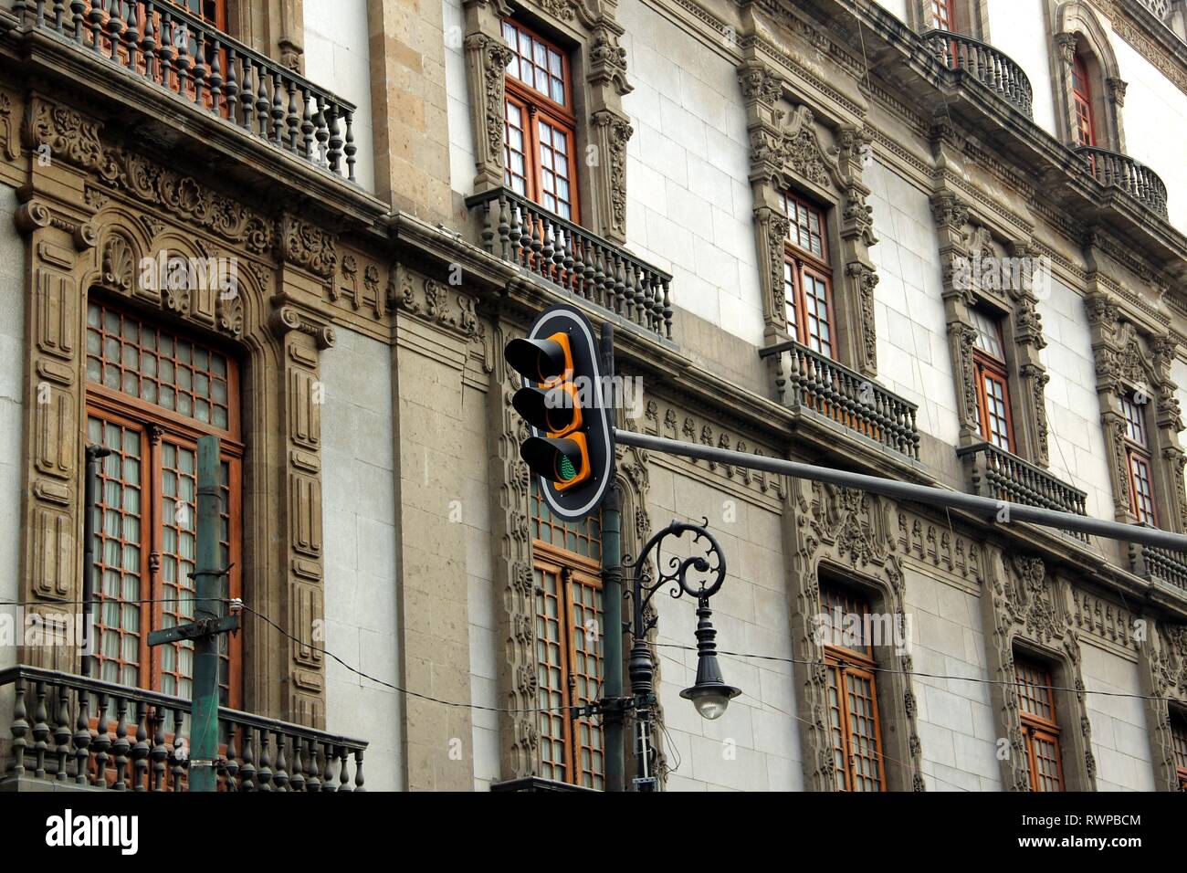 Koloniale Architektur in Mexiko Stadt, historischen Zentrum.. Stockfoto