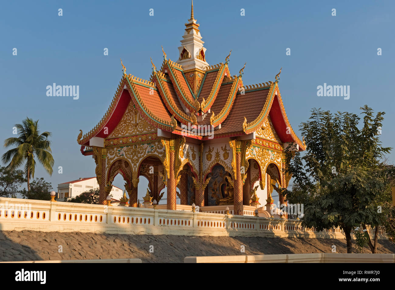 Wat, Foon Vientiane Laos Stockfoto