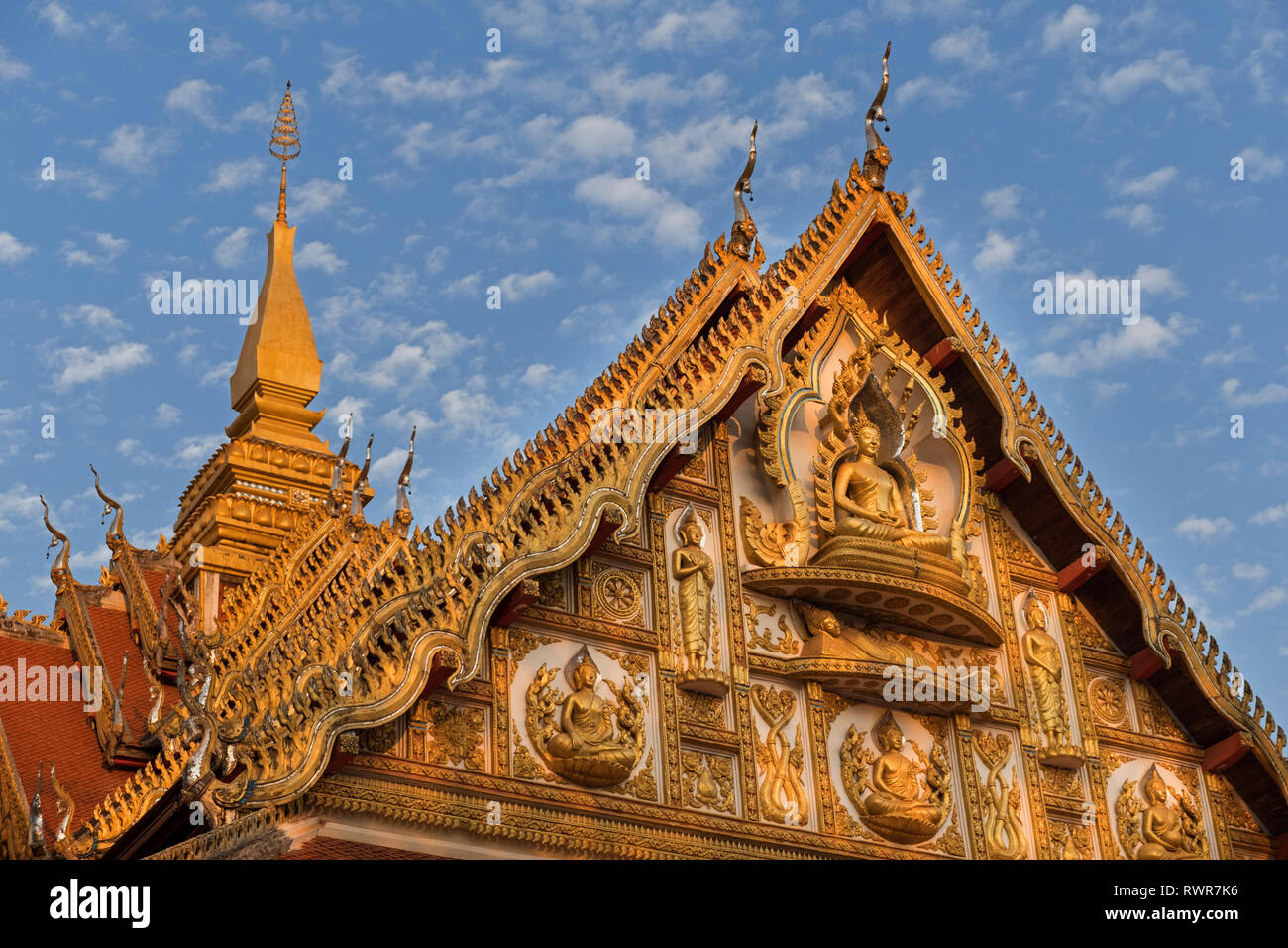 Wat, Foon Vientiane Laos Stockfoto