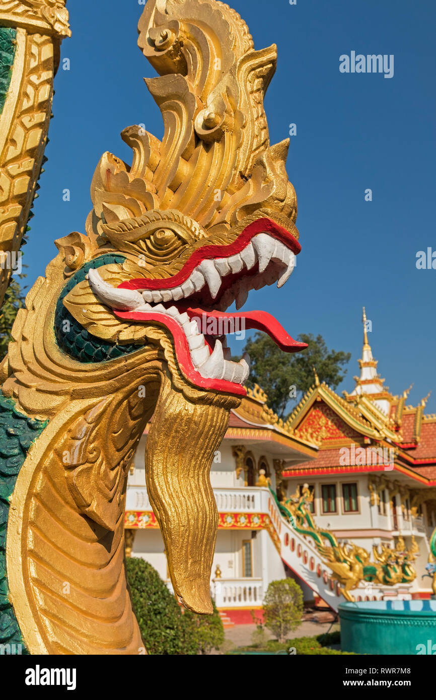 Phaya Naga dragon Wat, Foon Vientiane Laos Stockfoto