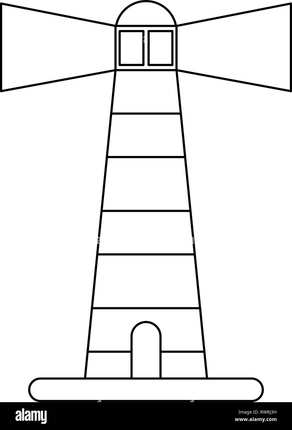 Houselight Gebäude Symbol in Schwarz und Weiß isoliert Stock Vektor