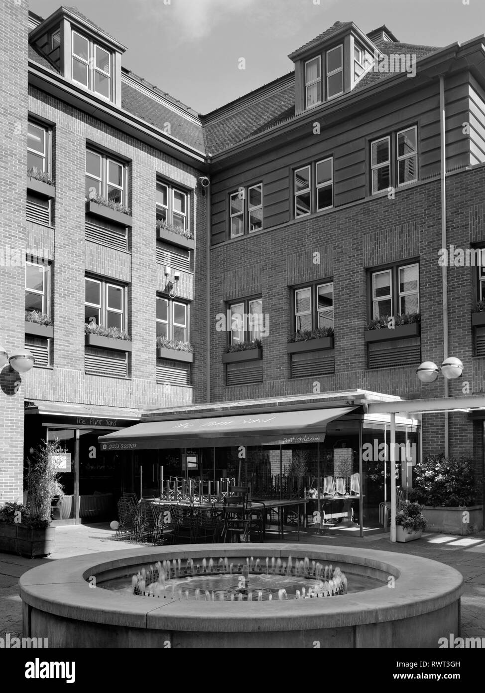 Die Quayside Freizeitkomplex am Fluss Cam in Cambridge Stockfoto