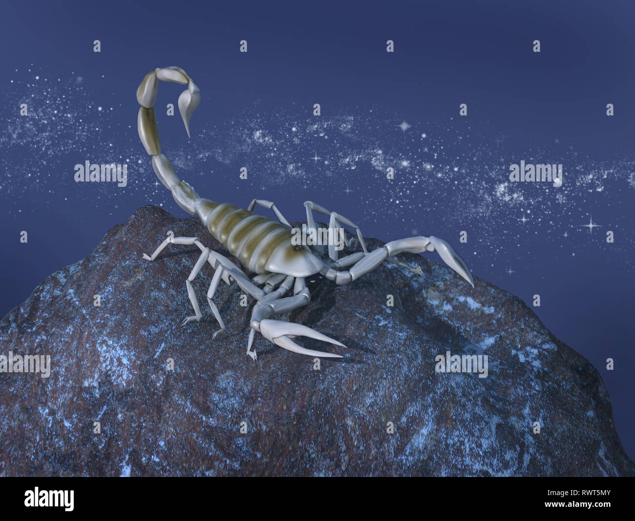 Symbolische Darstellung der Zeichen Skorpion Stockfoto