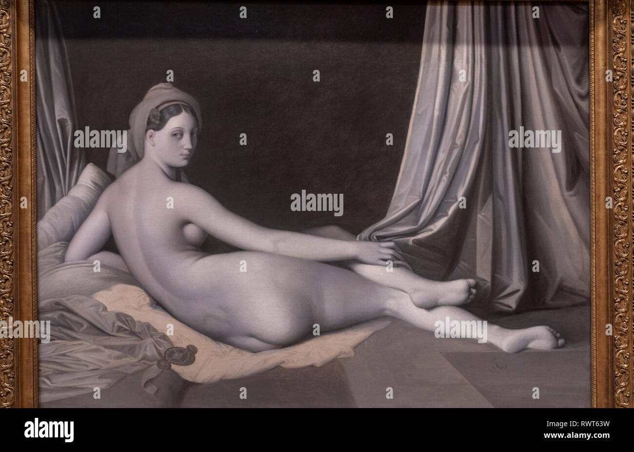 In Grisaille Odalisque, Jean Auguste Dominique Ingres, das Metropolitan Museum der Kunst, Manhattan, New York USA Stockfoto