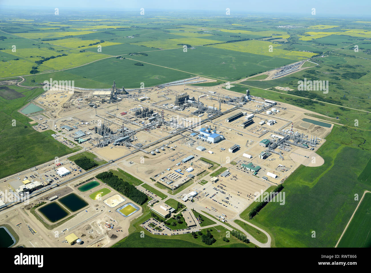Antenne, petrochemischen Komplex Joffre, Alberta Stockfoto