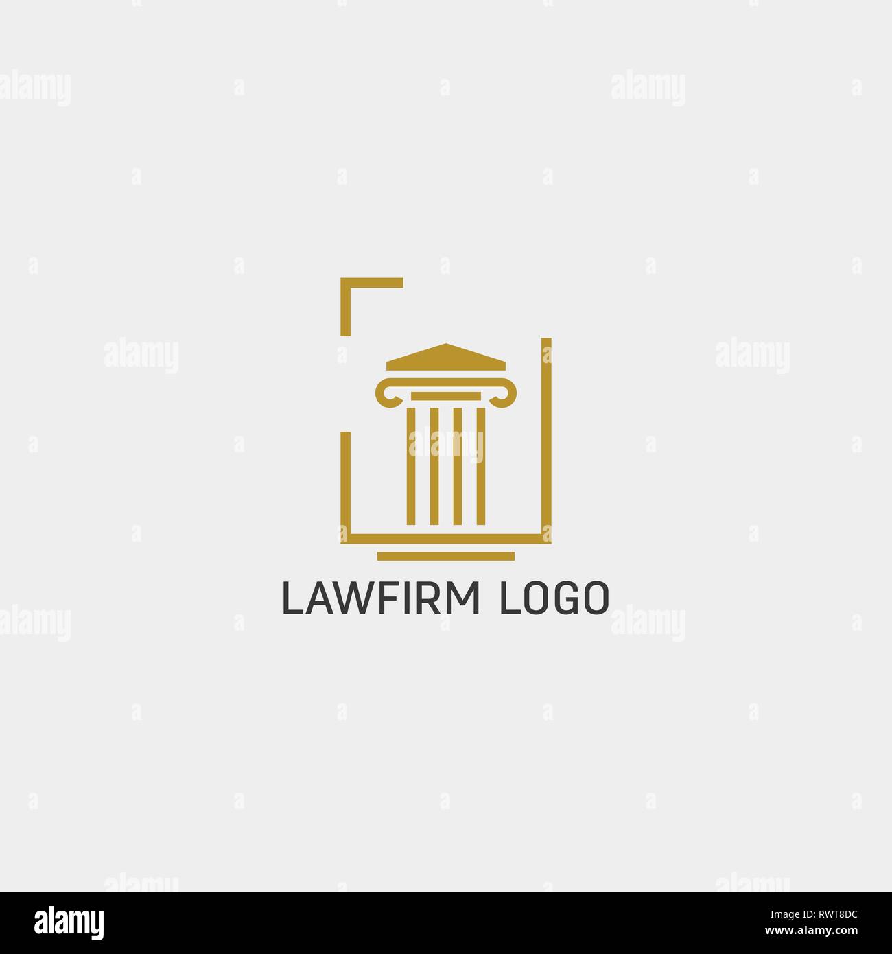 Anwaltskanzlei, Anwalt kreative logo template Vector Illustration mit Business Card-Vektor Stock Vektor