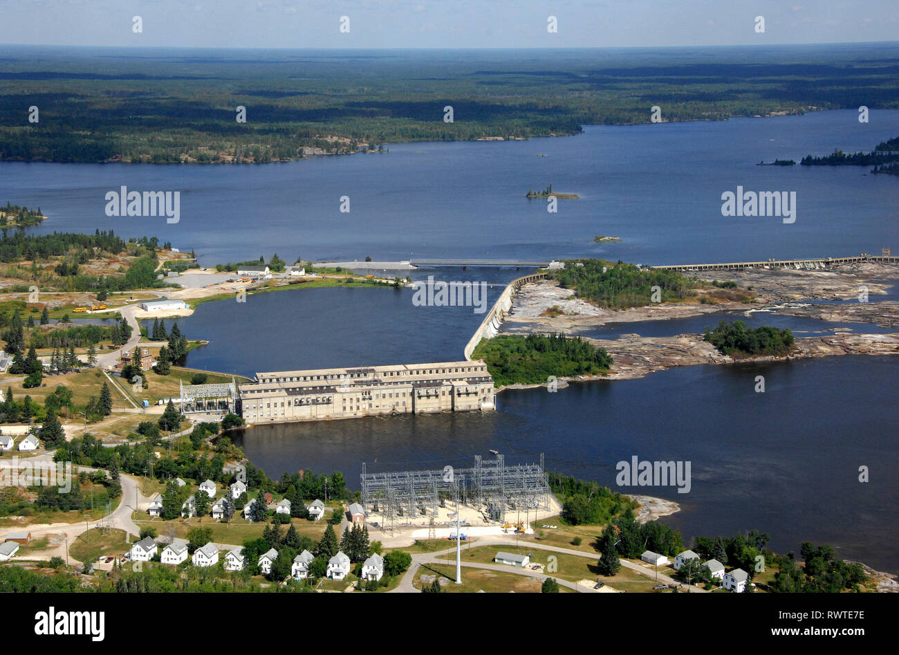 Pointe du Bois, Kraftwerk, Manitoba, Kanada Stockfoto