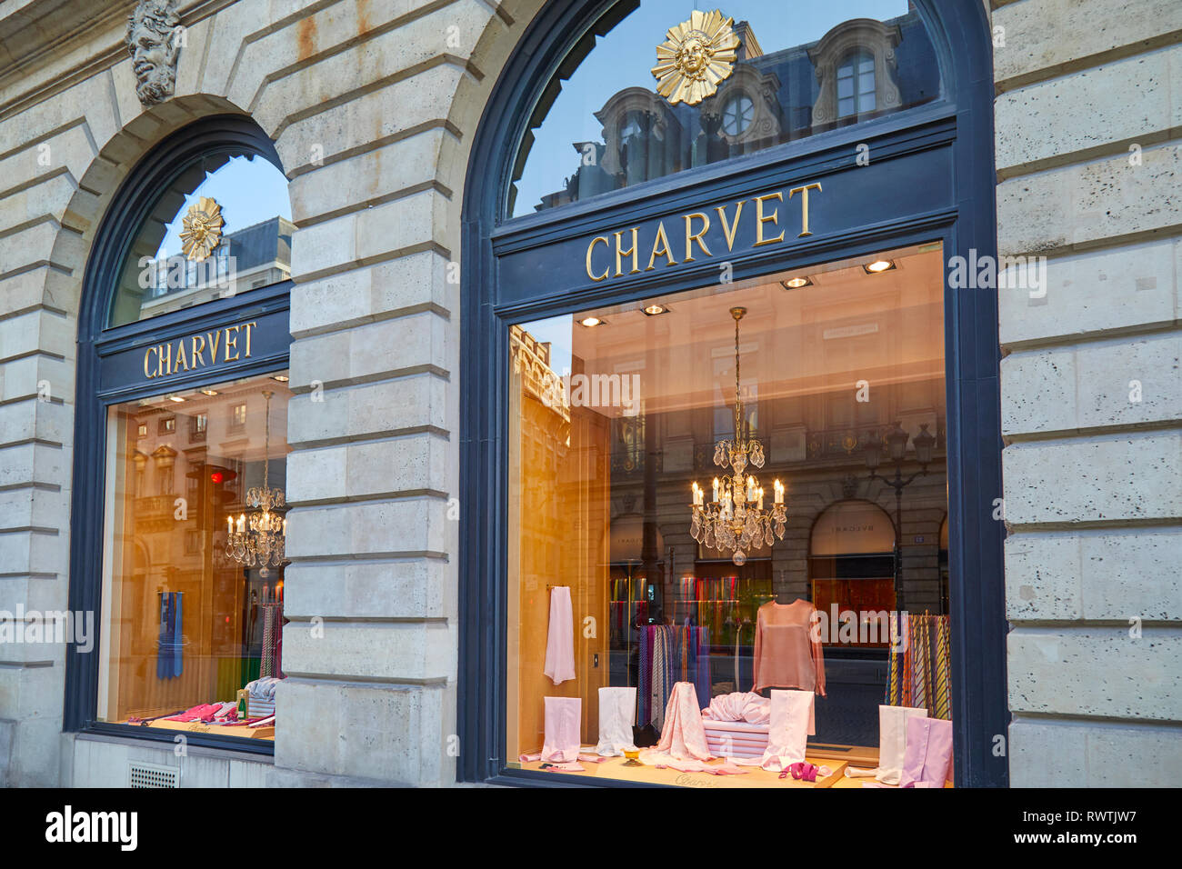 PARIS, Frankreich, 21. JULI 2017: Charvet fashion Luxury Stores in Paris, Frankreich. Stockfoto