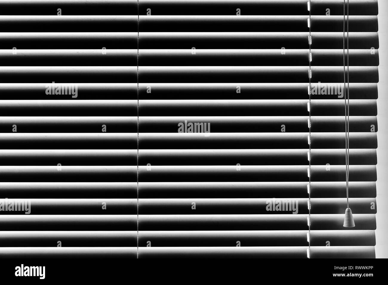 Geschlossene horizontale Jalousien, abstrakten Hintergrund Foto Textur Stockfoto