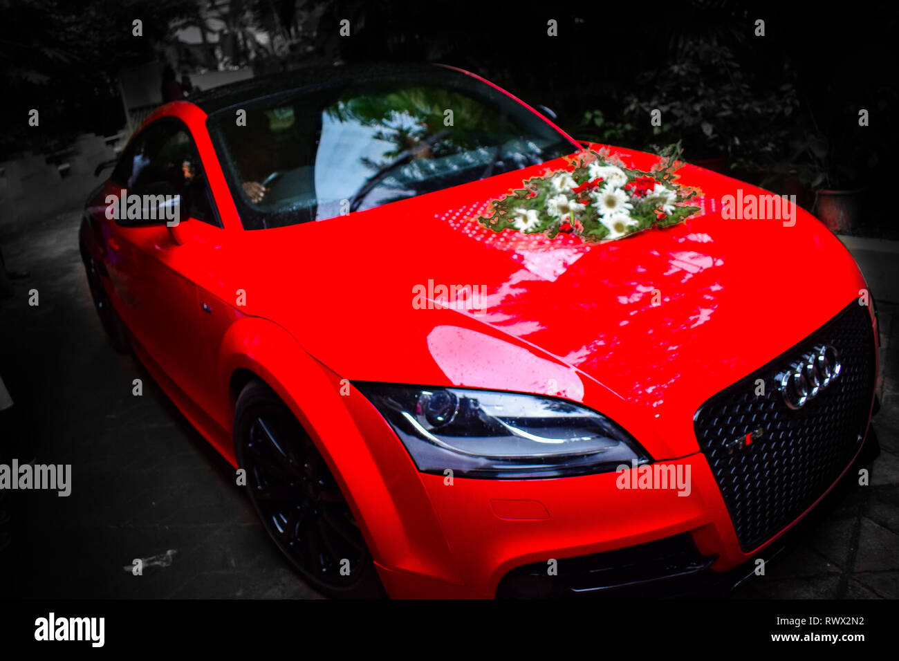 Ein Foto des Audi die ich am Tag der Hochzeit erschossen. Stockfoto