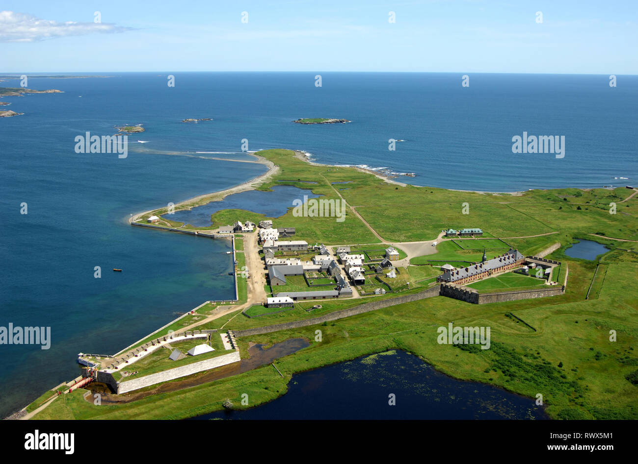 Antenne, NHS, Festung Louisbourg Louisbourg, Nova Scotia Stockfoto